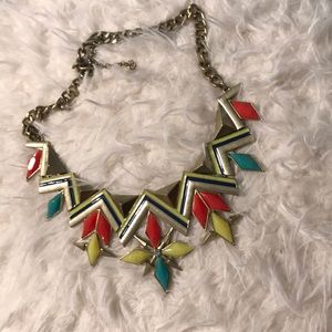 Neon color statement necklace